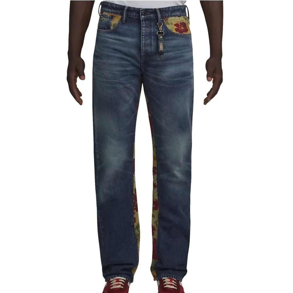 PRPS Deer Valley Tapestry Jeans Men's 38‎ Barracuda Relaxed Fit NWT Indigo